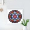 Haft Diamentowy Geometryczna Mandala 30x30 cm